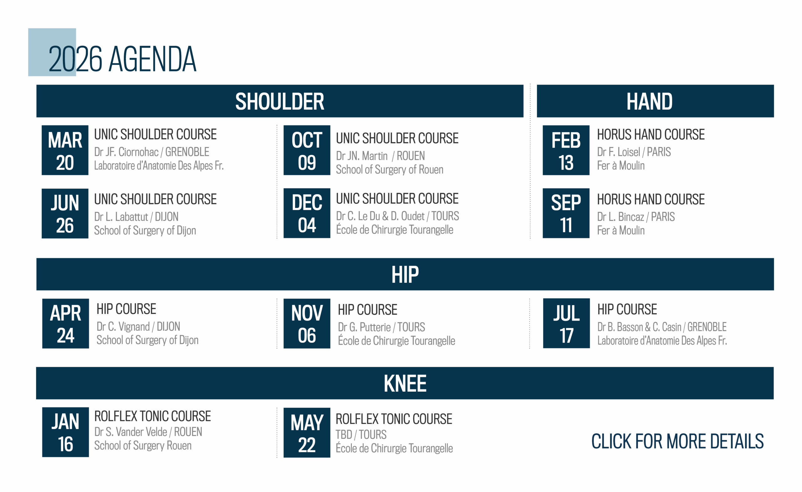 agenda site internet