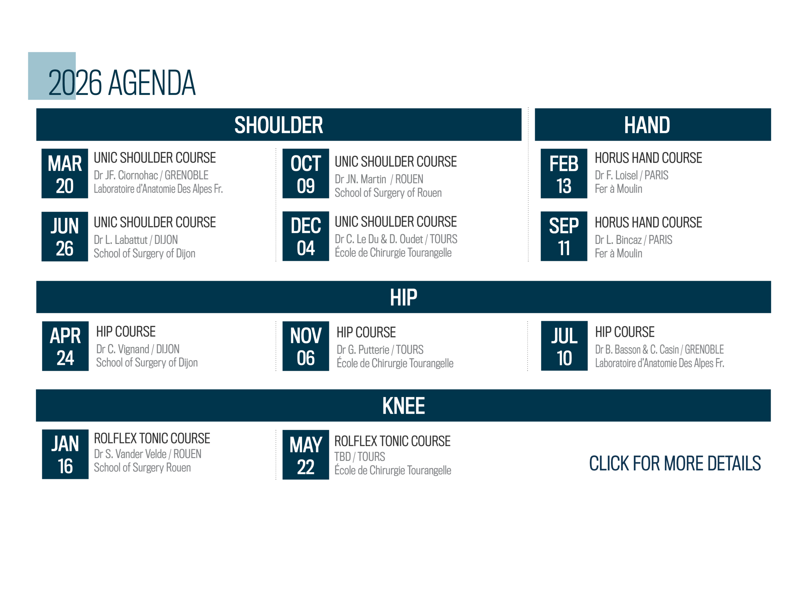 agenda site internet